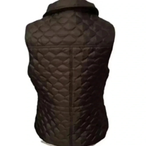 Weatherproof Quilted Brown Zip Front Vest Women’s Sz Small EUC - Picture 3 of 9